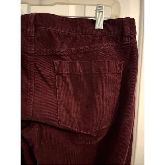 J. Crew Matchstick Corduroy Pants Women's Size 29 R Regular 31" Long Burgundy Fa - Picture 5 of 5
